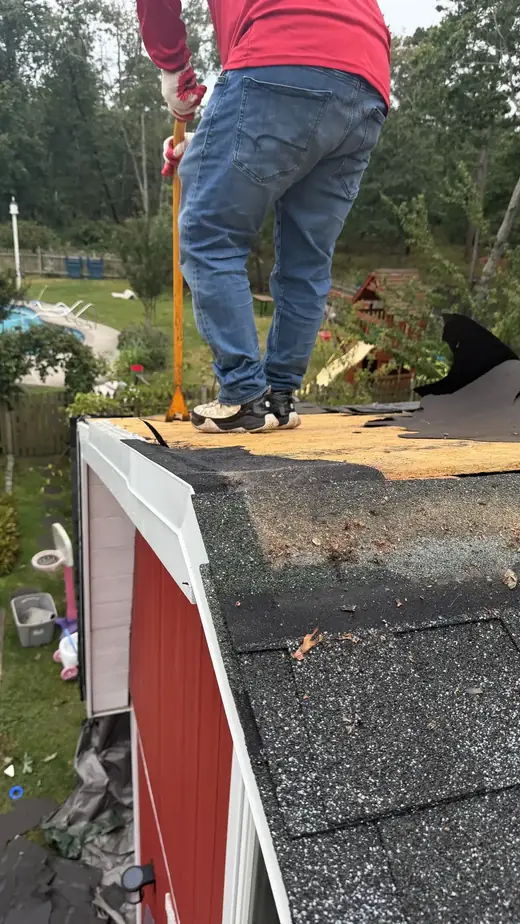 Barn roof tear-off in Ocean View