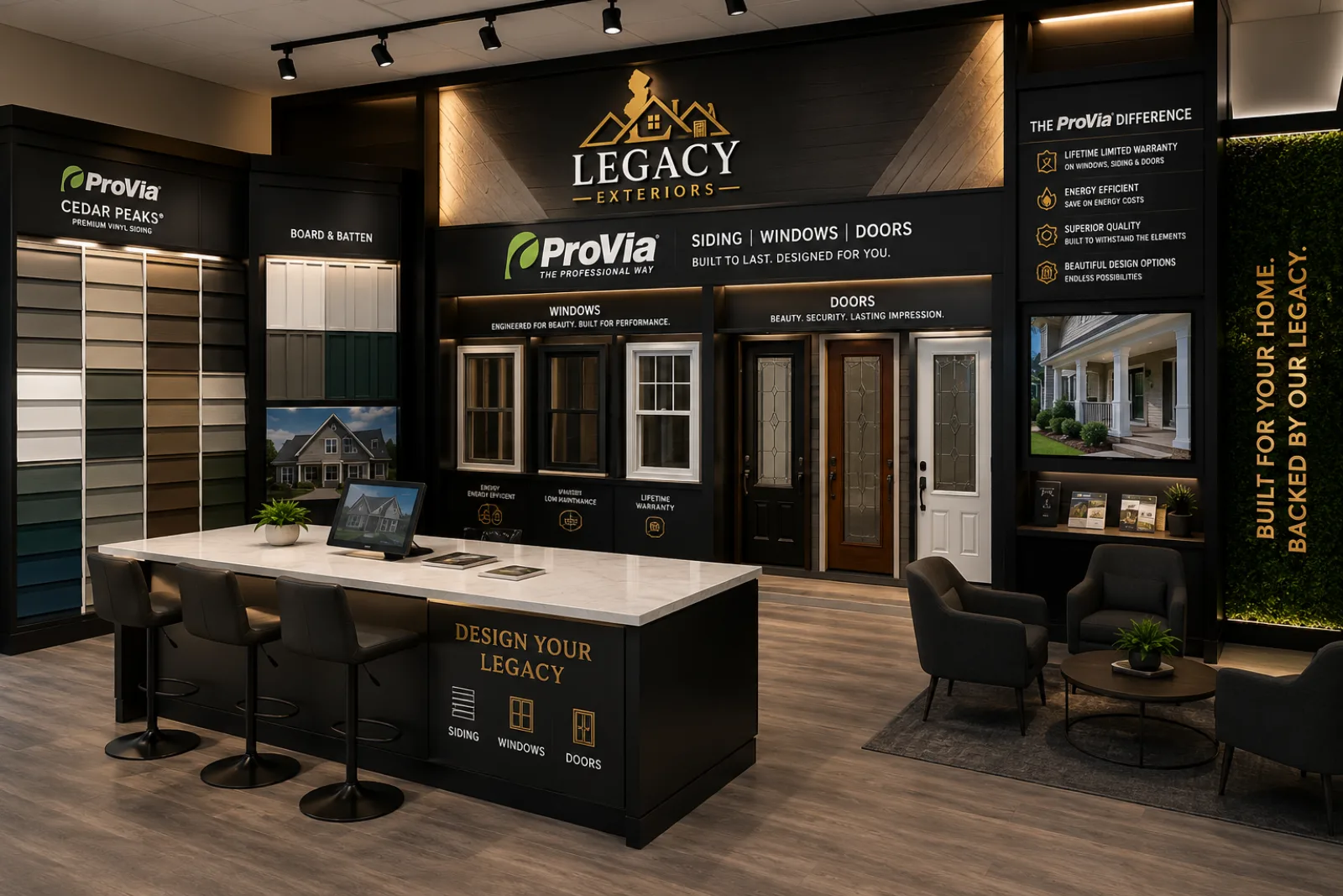 Exterior visualization of a home with new materials